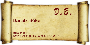 Darab Béke névjegykártya